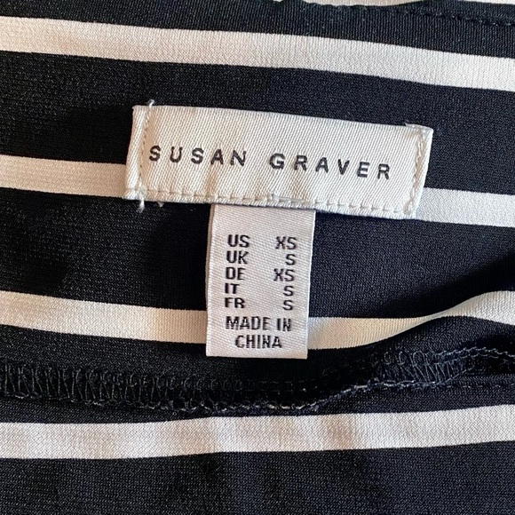 Susan Graver Floral Print Square Neck Long Sleeve Top Size XS - Picture 8 of 9